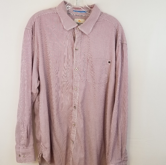 Tommy Bahama Jeans Red Long Sleeve Button Shirt XL - Picture 13 of 16